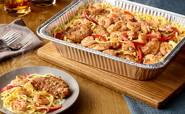 Chicken and Shrimp Carbonara (Serves 4 - 6)