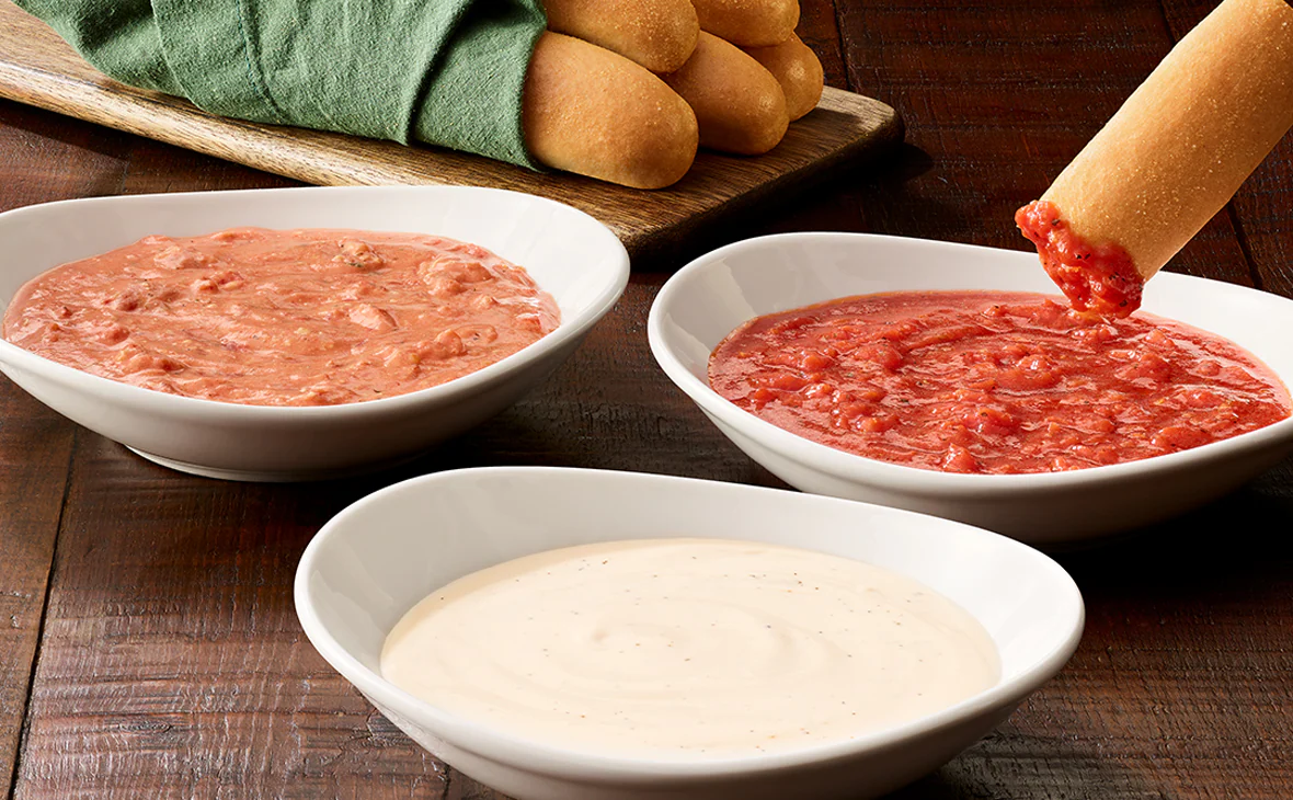 Appetizers Menu Dipping Sauces Includes Breadsticks (V)