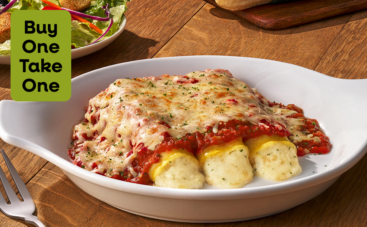 Four-Cheese Manicotti with Marinara (V) BOTO